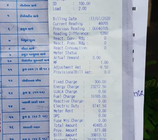 Electricity Bill Gujarat